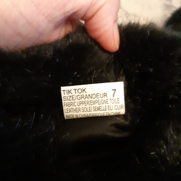 Chinese Laundry Tik Tok Black Faux Fur Trim Size 7 - Picture 5 of 7